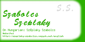 szabolcs szeplaky business card
